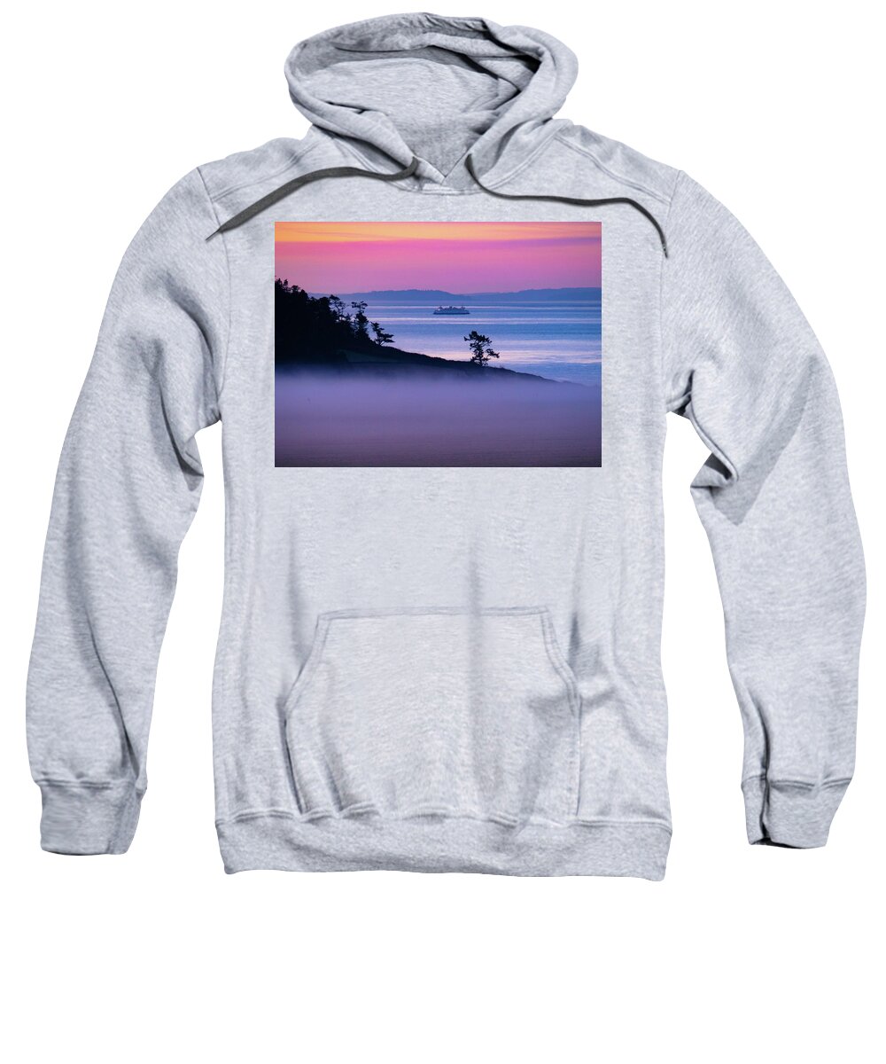 Ferry Sweatshirt featuring the photograph Magical Morning Commute by Leslie Struxness