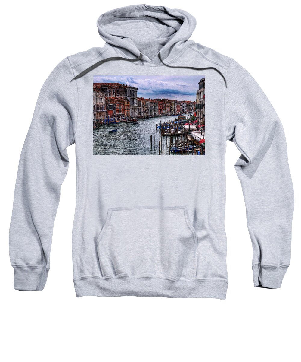  Sweatshirt featuring the photograph Main Canal by Al Harden