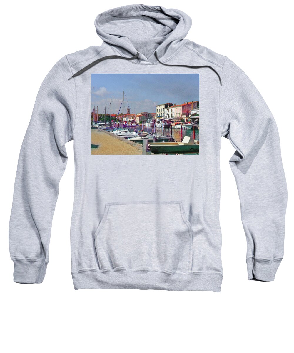 Marseillan Sweatshirt featuring the photograph Marseillan Canal by Bearj B Photo Art
