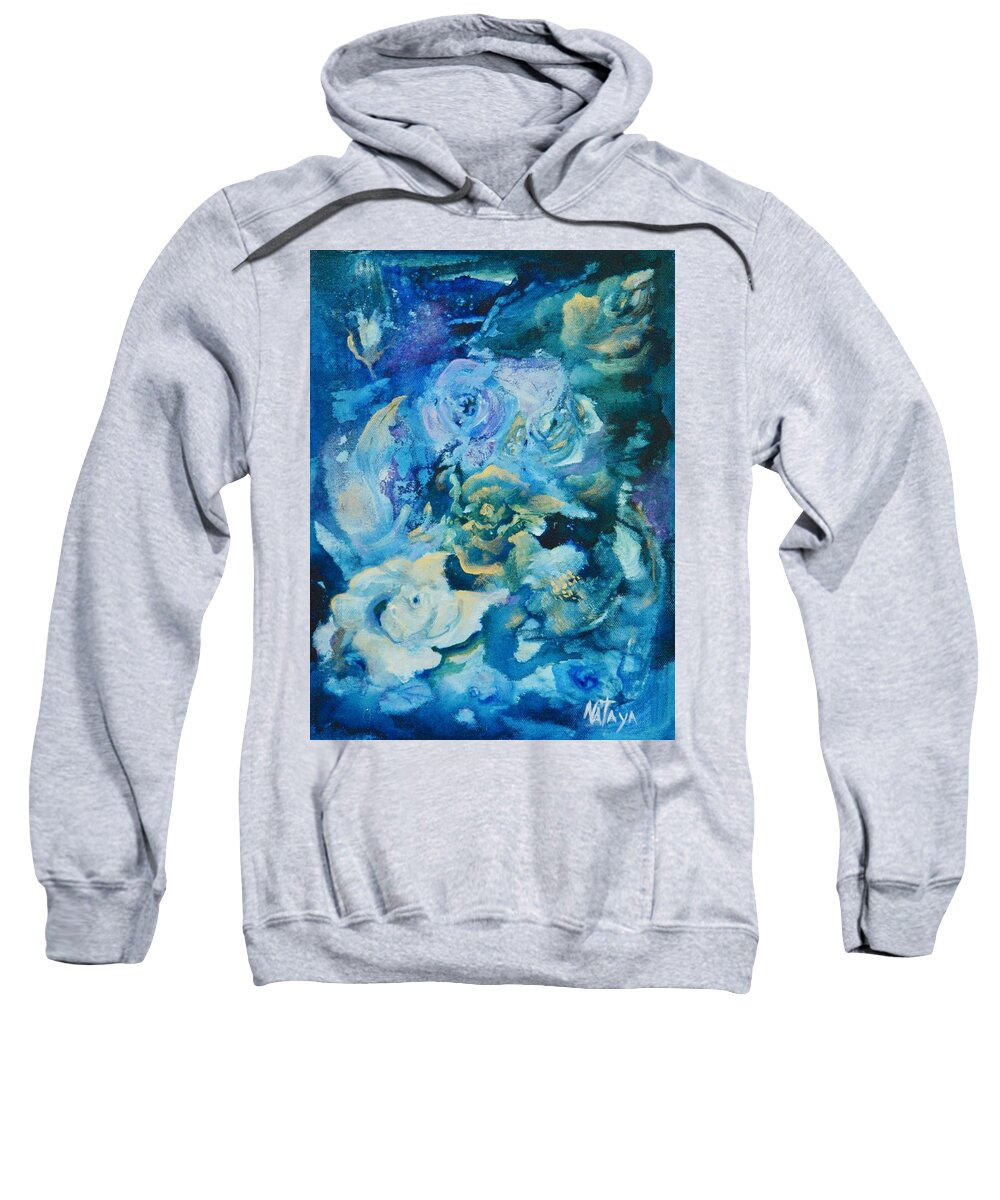 Roses Sweatshirt featuring the photograph Midnight Roses by Nataya Crow