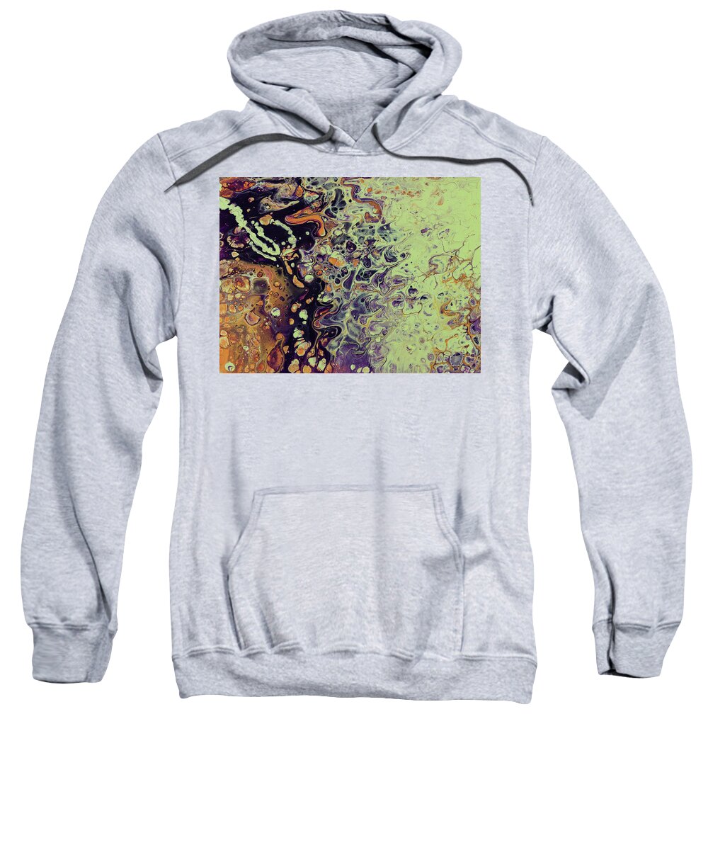 Fluid Sweatshirt featuring the painting Mint to Be by Jennifer Walsh