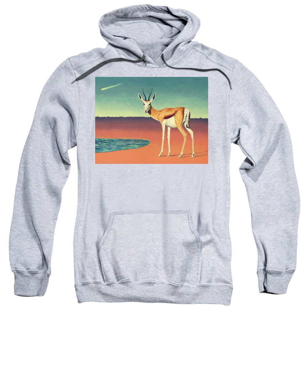 Mirage Sweatshirt featuring the painting Mirage by James W Johnson