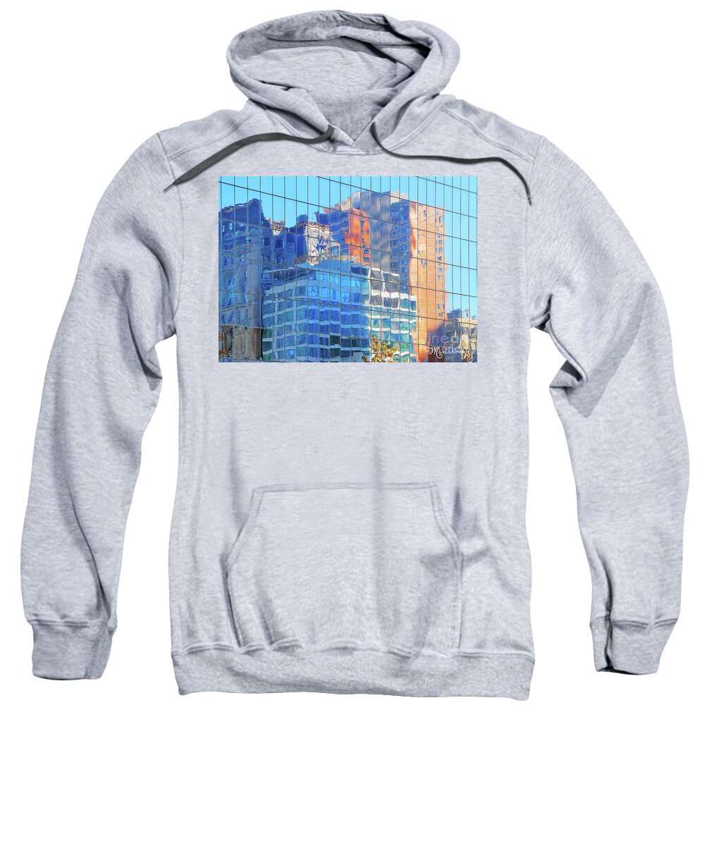 Buildings Sweatshirt featuring the photograph Mirror Image by Mariarosa Rockefeller