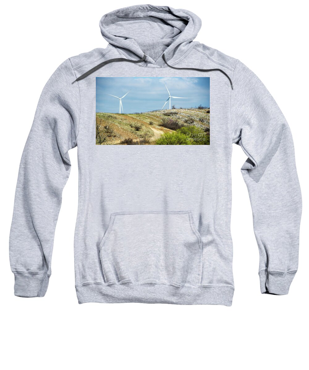 Windmill Sweatshirt featuring the photograph Modern Windmill by Cheryl McClure