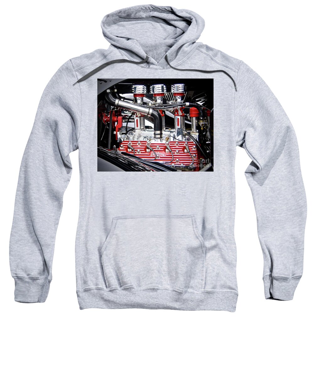 59ab Sweatshirt featuring the photograph Modified Ford Flathead V8 by Ron Long