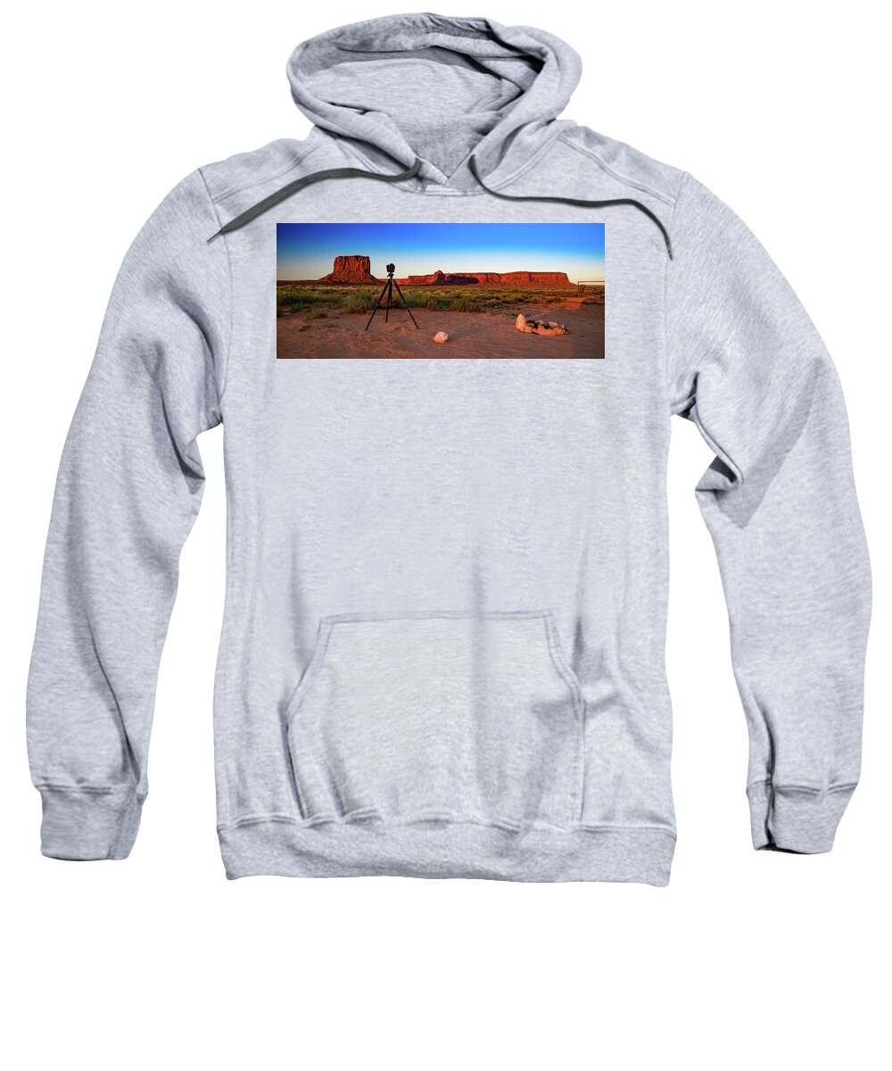 Monument Valley Sweatshirt featuring the photograph Monument Valley Shoot by Phil Abrams