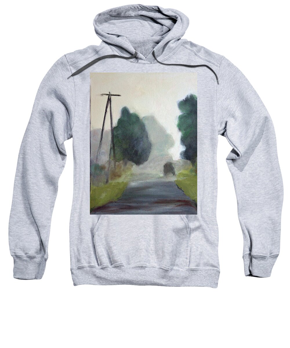 Landscape Sweatshirt featuring the painting Morning Commute by Sarah Lynch