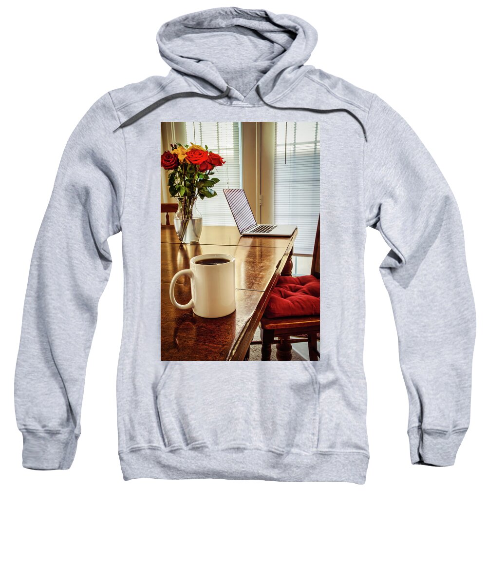 Flowers Sweatshirt featuring the photograph Morning Routine by Bill Chizek