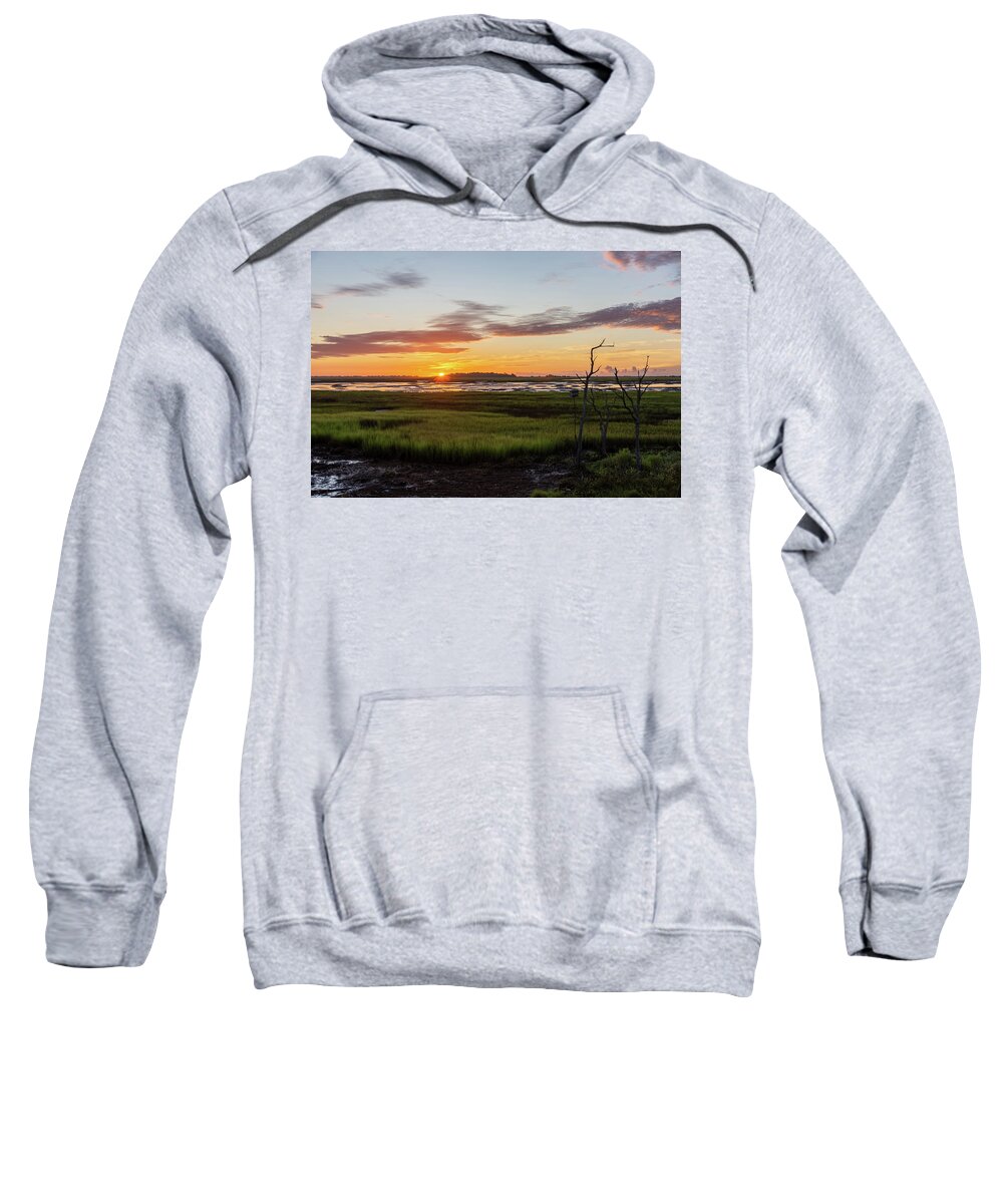 Sunrise Sweatshirt featuring the photograph Murrells Inlet Sunrise - August 4 2019 by D K Wall