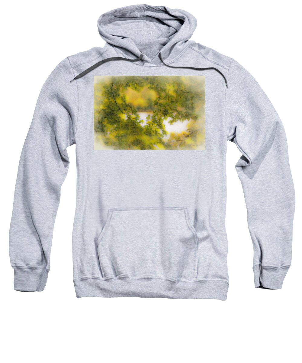 Trees Sweatshirt featuring the photograph My Heart is at the Lake by Diane Lindon Coy