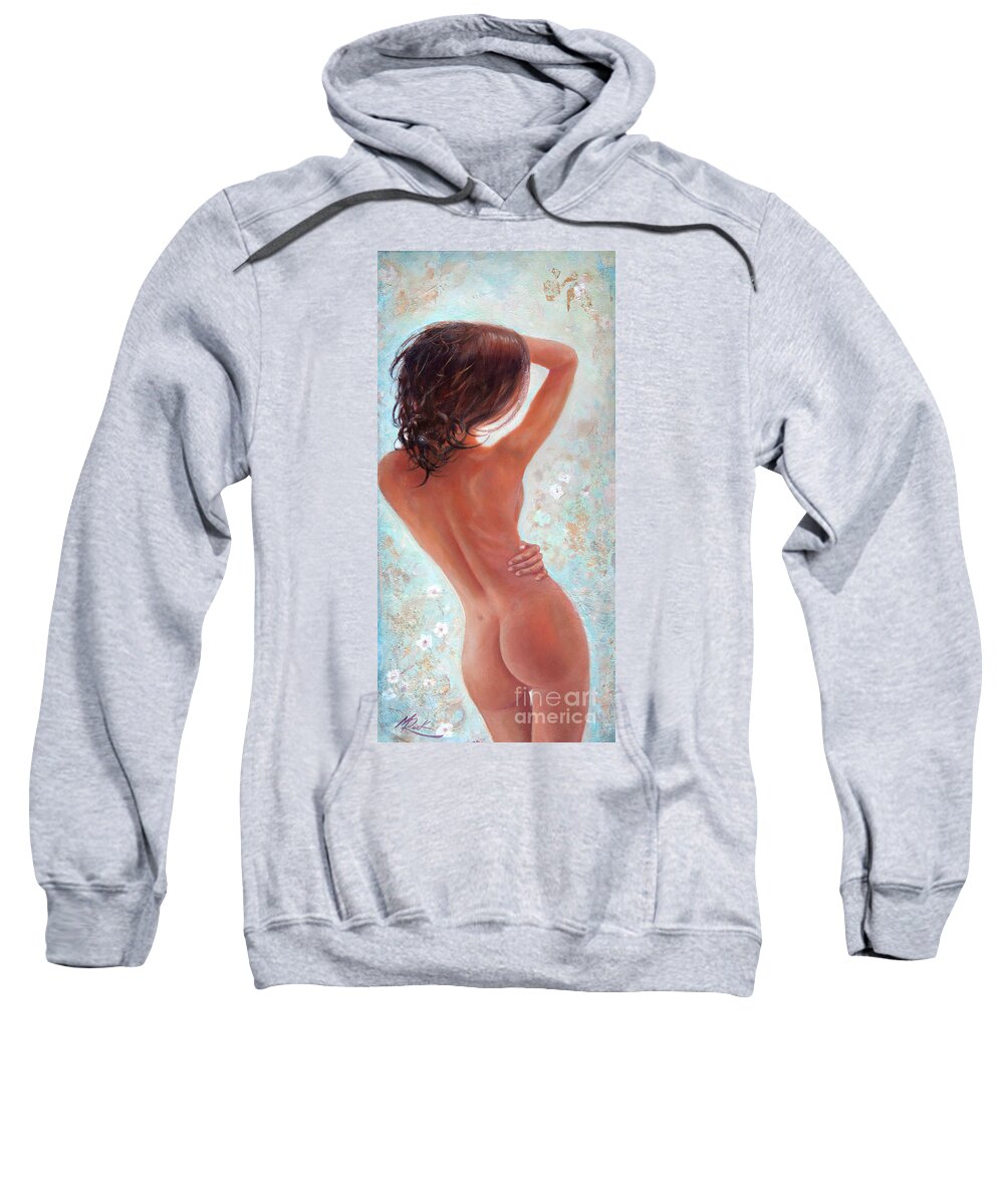 Of Wild And Free Sweatshirt featuring the painting Of wild and free by Michael Rock