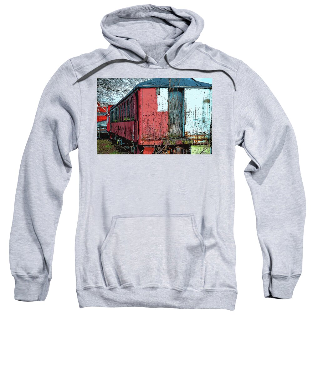 Train Sweatshirt featuring the digital art Old Train by Kirt Tisdale