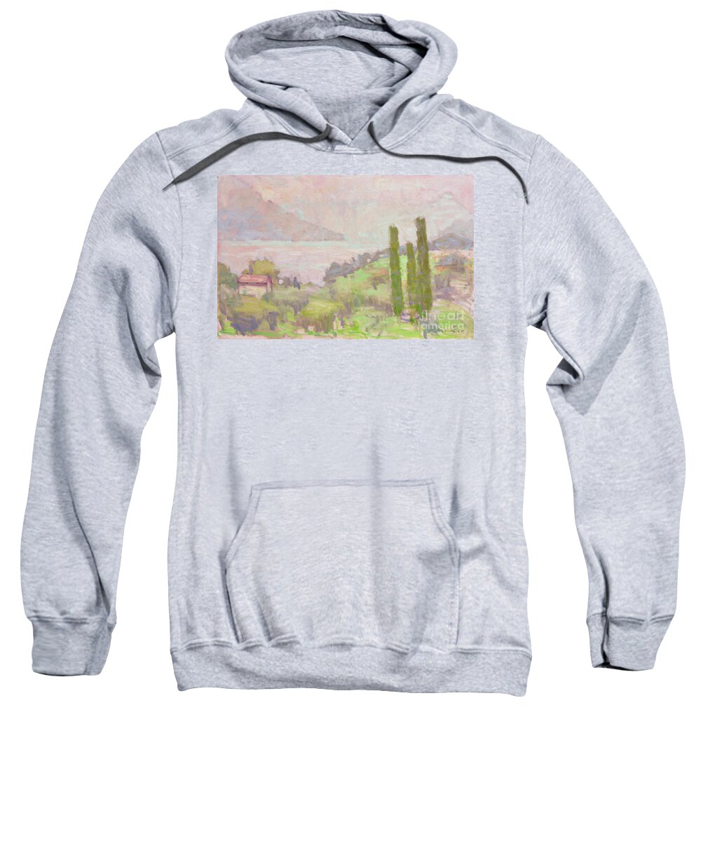 Fresia Sweatshirt featuring the painting On a Dreamy Afternoon by Jerry Fresia