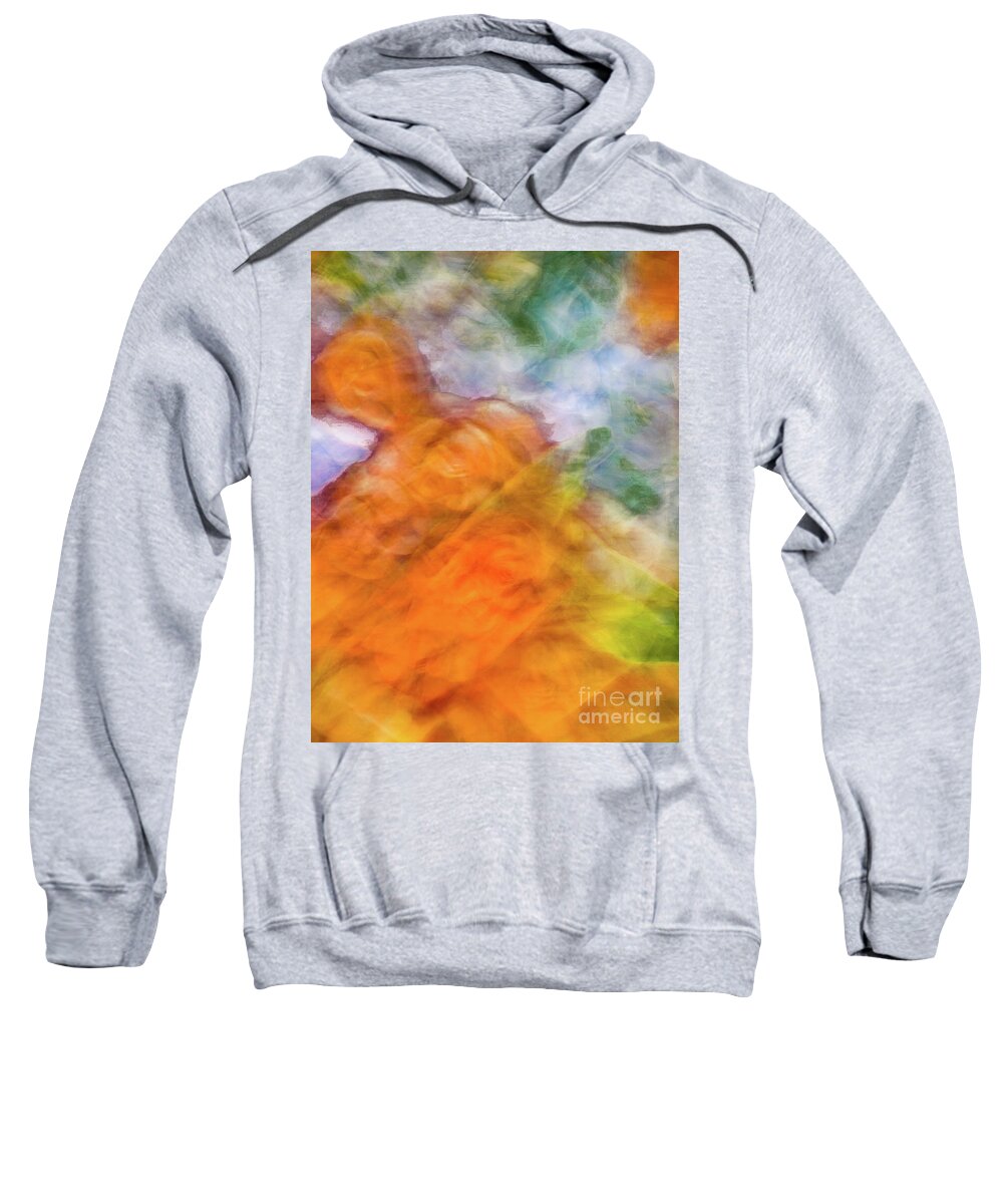 Abstract Sweatshirt featuring the photograph Orange Rose Pastel by Phillip Rubino