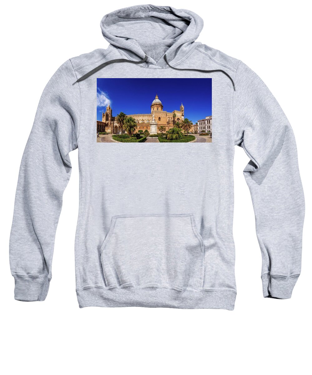 Palermo Sweatshirt featuring the photograph Palermo Cathedral by Martyn Boyd