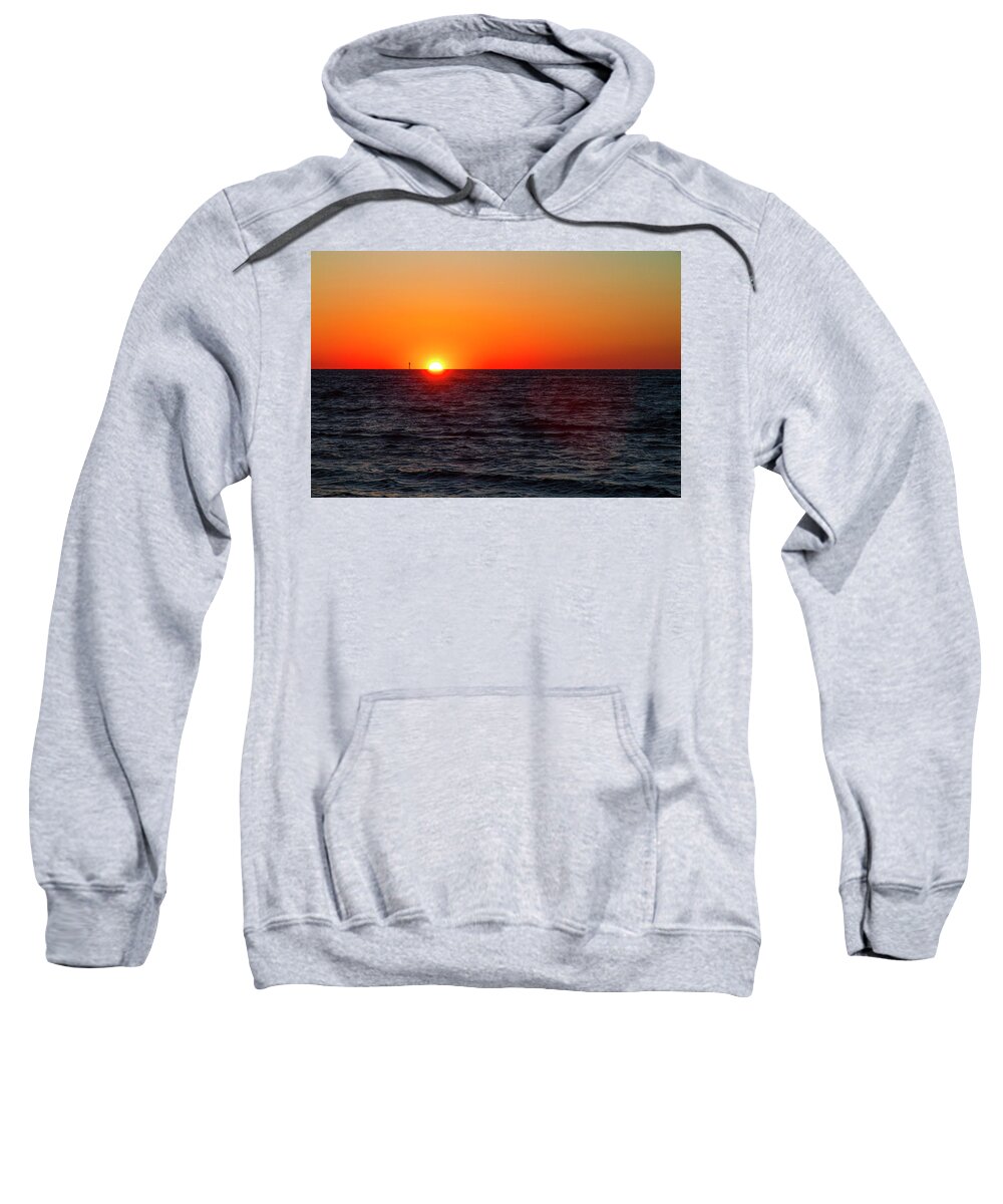Sunset Sweatshirt featuring the photograph Pamlico Sound Sunset 2010-10 01 by Jim Dollar