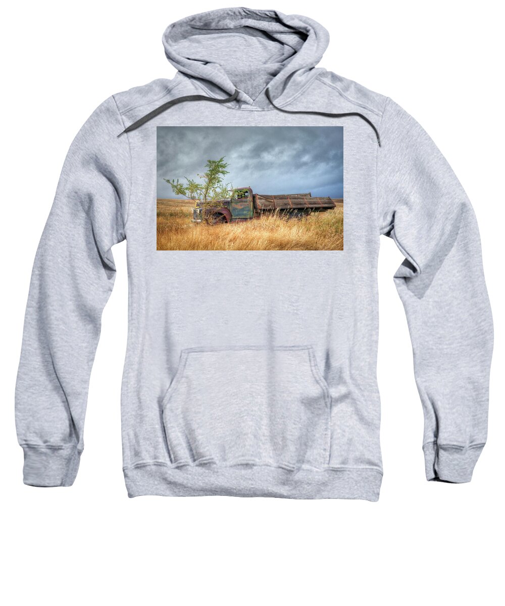 Old Truck Sweatshirt featuring the photograph Parked by Harriet Feagin