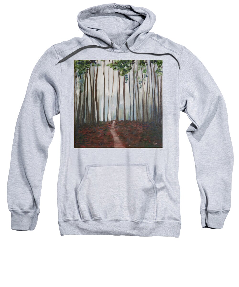 Landscape Sweatshirt featuring the painting Path Not Taken by Sarah Lynch