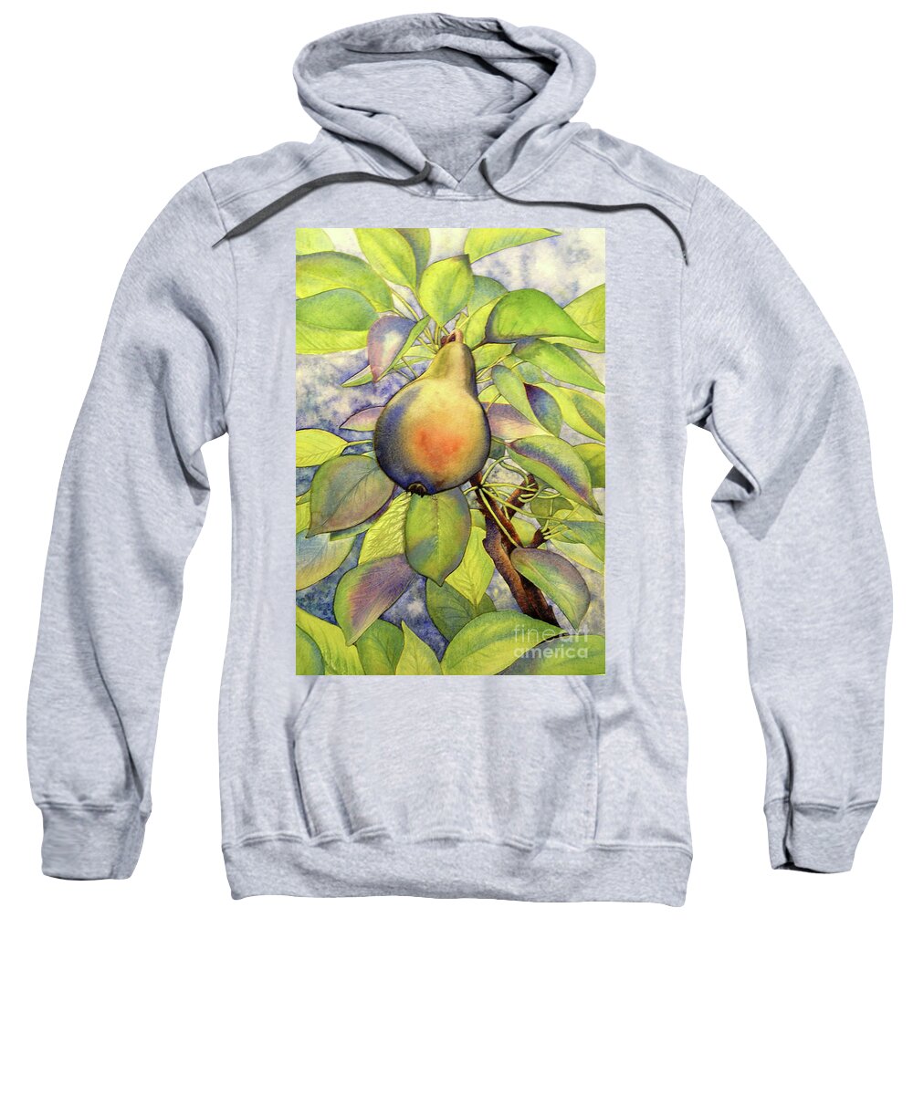 Pear Sweatshirt featuring the painting Pear of Paradise by Amy Stielstra