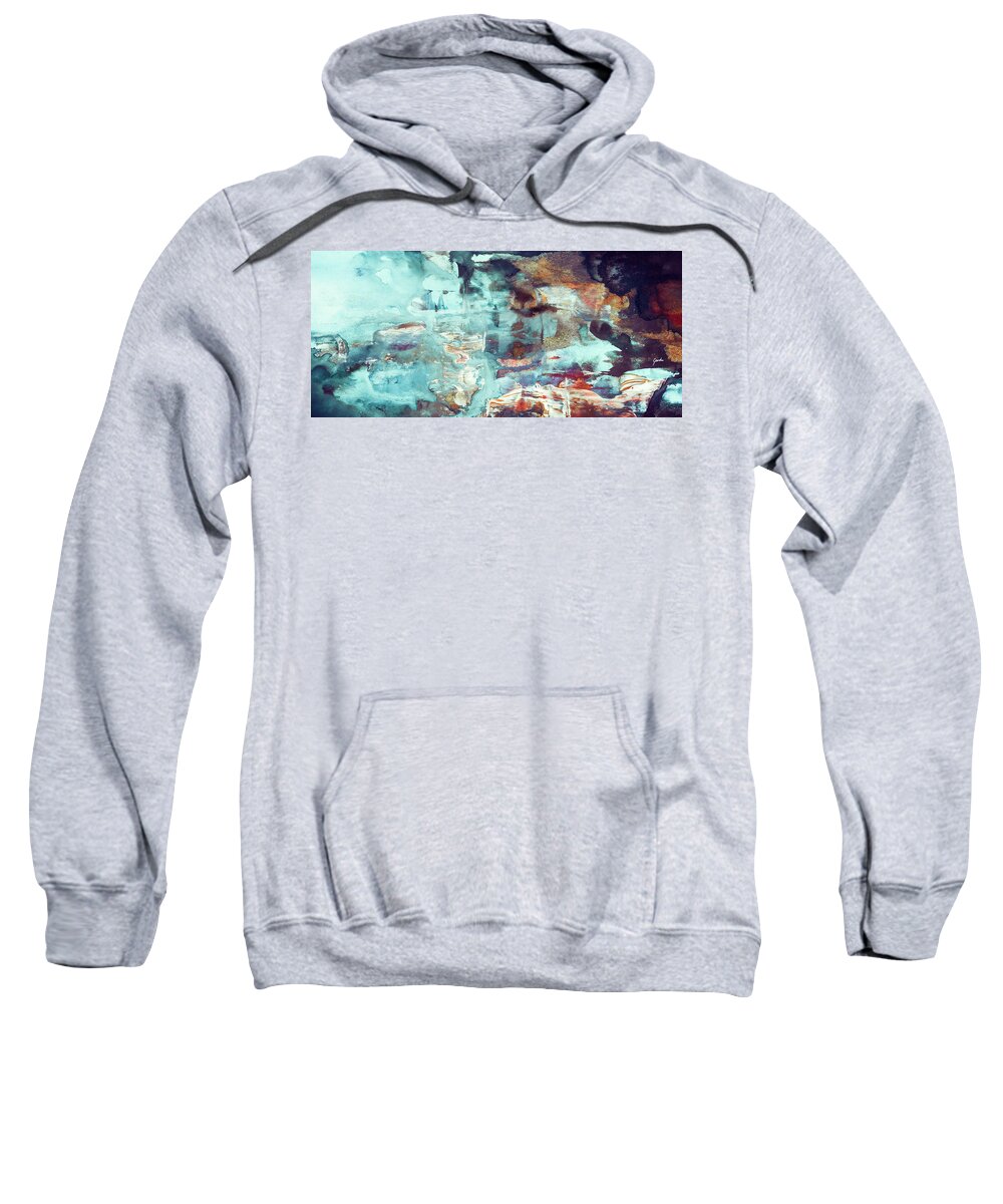 Abstract Sweatshirt featuring the painting Perfect Morning - Large Contemporary Abstract Painting by Modern Abstract