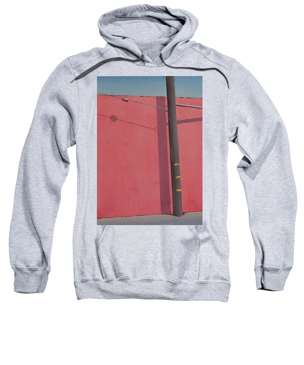  Sweatshirt featuring the painting Pink wall by Philip Fleischer