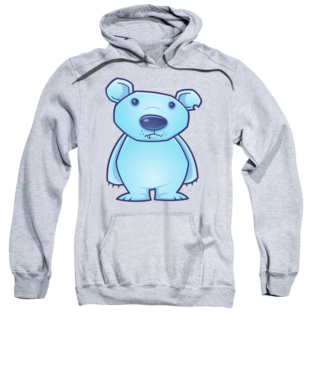 Cold Sweatshirt featuring the digital art Polar Bear Cub by John Schwegel
