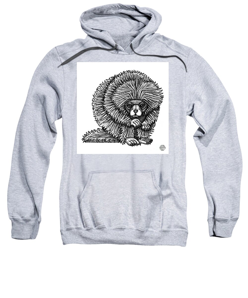 Animal Portrait Sweatshirt featuring the drawing Porcupine by Amy E Fraser