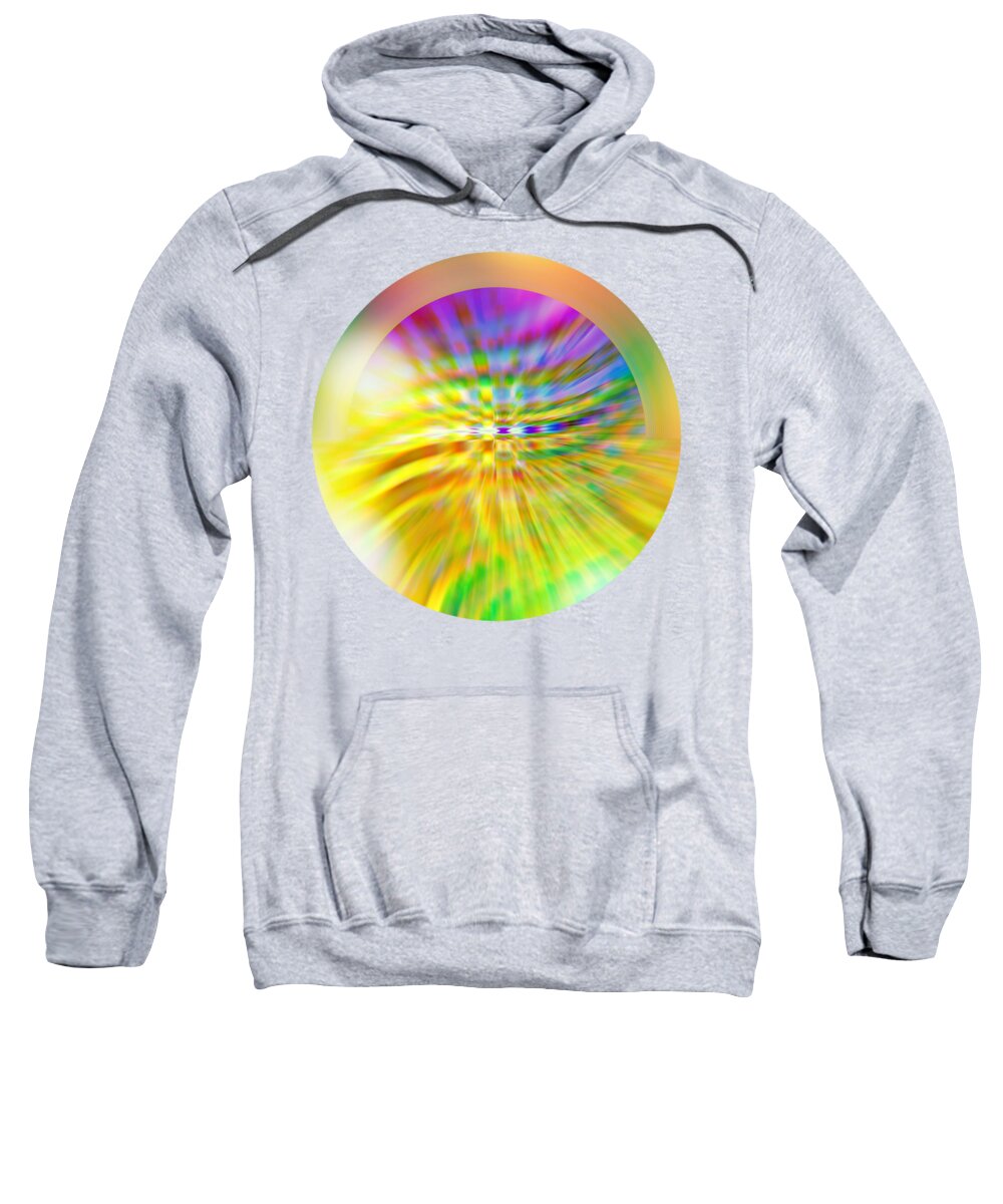 Colorful Sweatshirt featuring the digital art Pouring Sunshine And Rainbows by Rachel Hannah