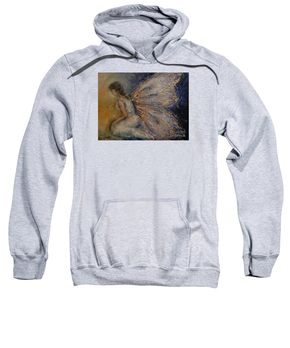 Spirit Sweatshirt featuring the painting Quiet Grace by Dan Campbell
