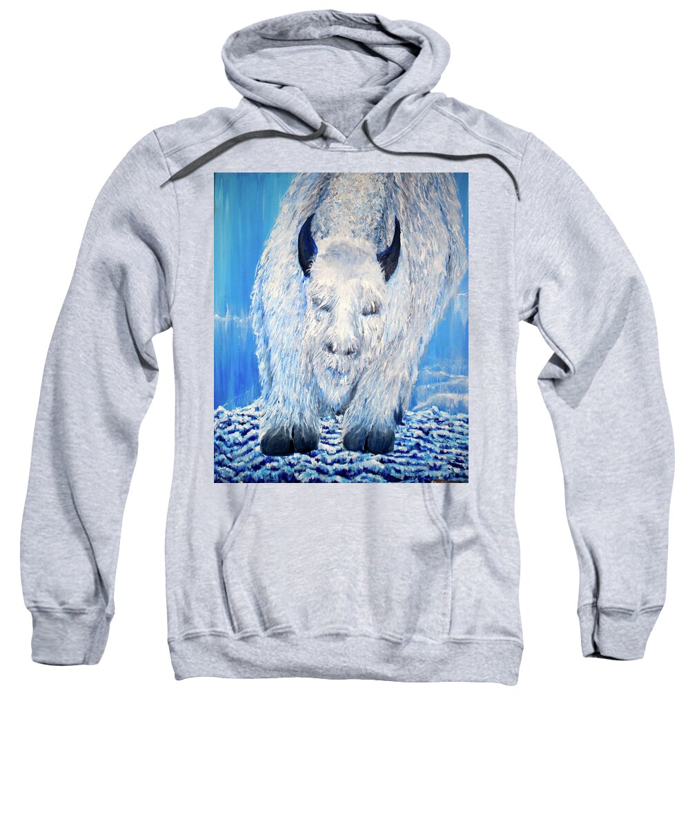 Fantasy Art Sweatshirt featuring the painting QyamMerde by Medea Ioseliani