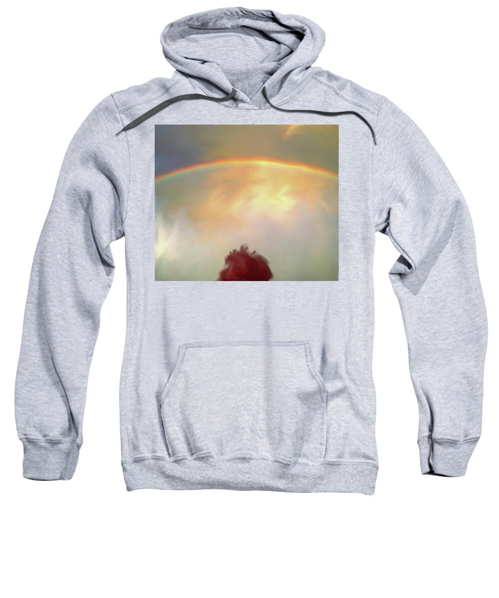Digital Painting Sweatshirt featuring the mixed media Rainbow over Durango by Jonathan Thompson