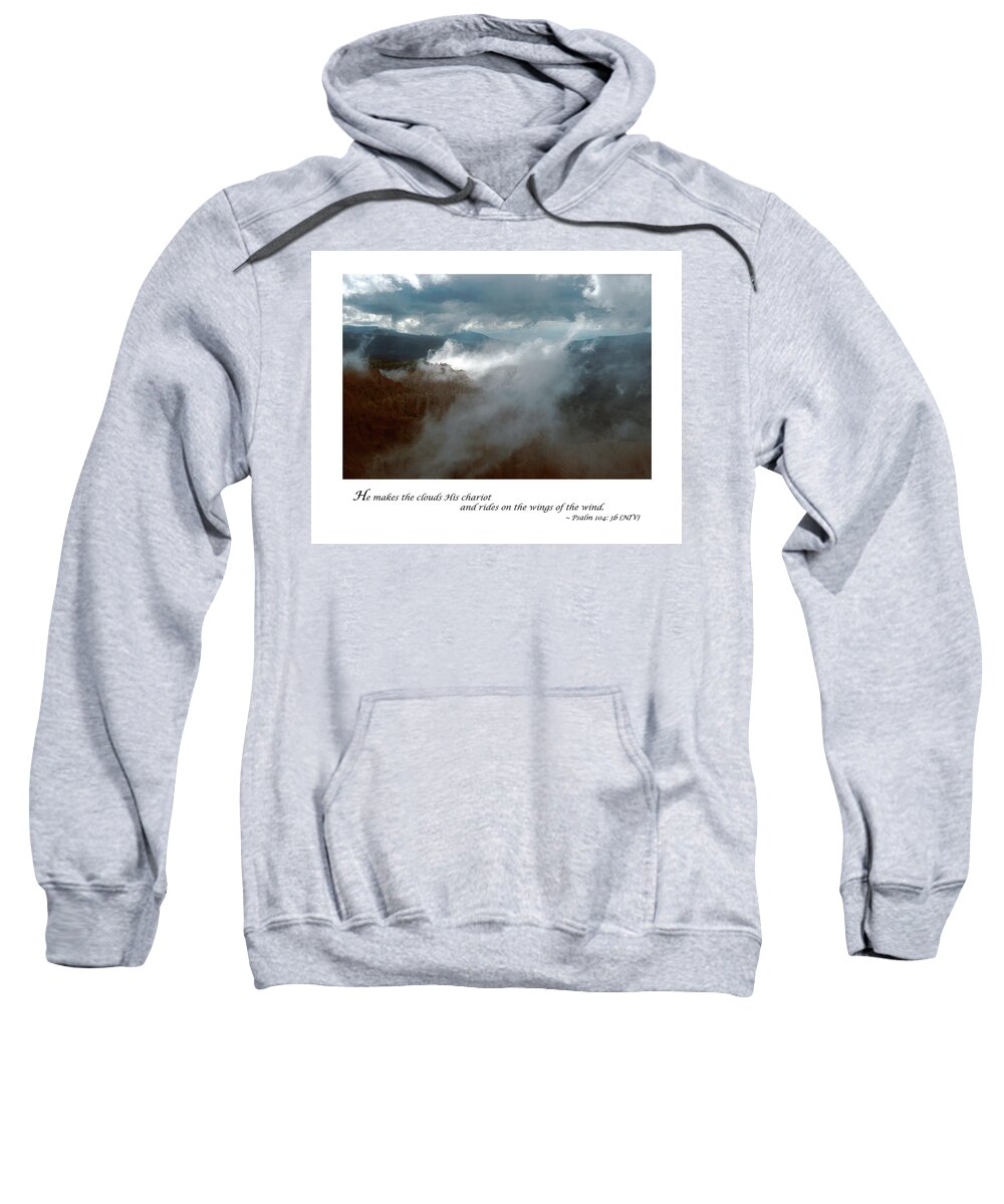 Richard E. Porter Sweatshirt featuring the photograph Riding the Wind-104th Psalm by Richard Porter