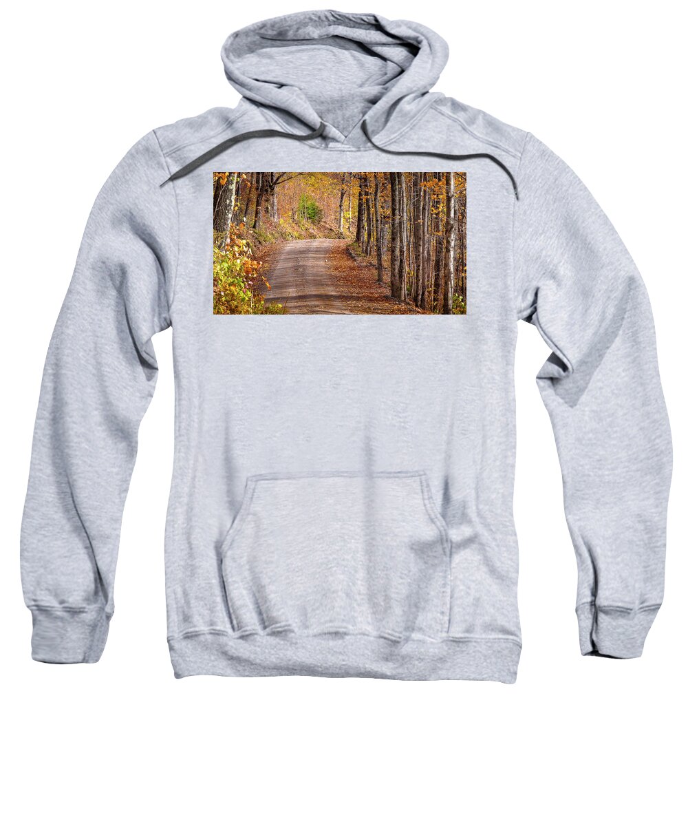 2019 Sweatshirt featuring the photograph Roadway into Fall Colors by Rob Smith's
