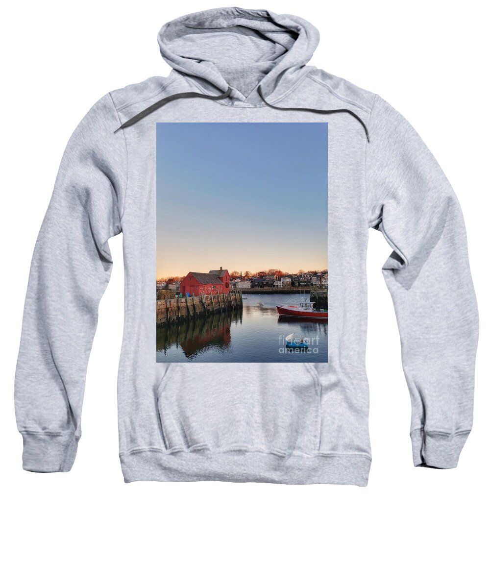 Rockport Sweatshirt featuring the photograph Rockport Massachusetts by Mary Capriole