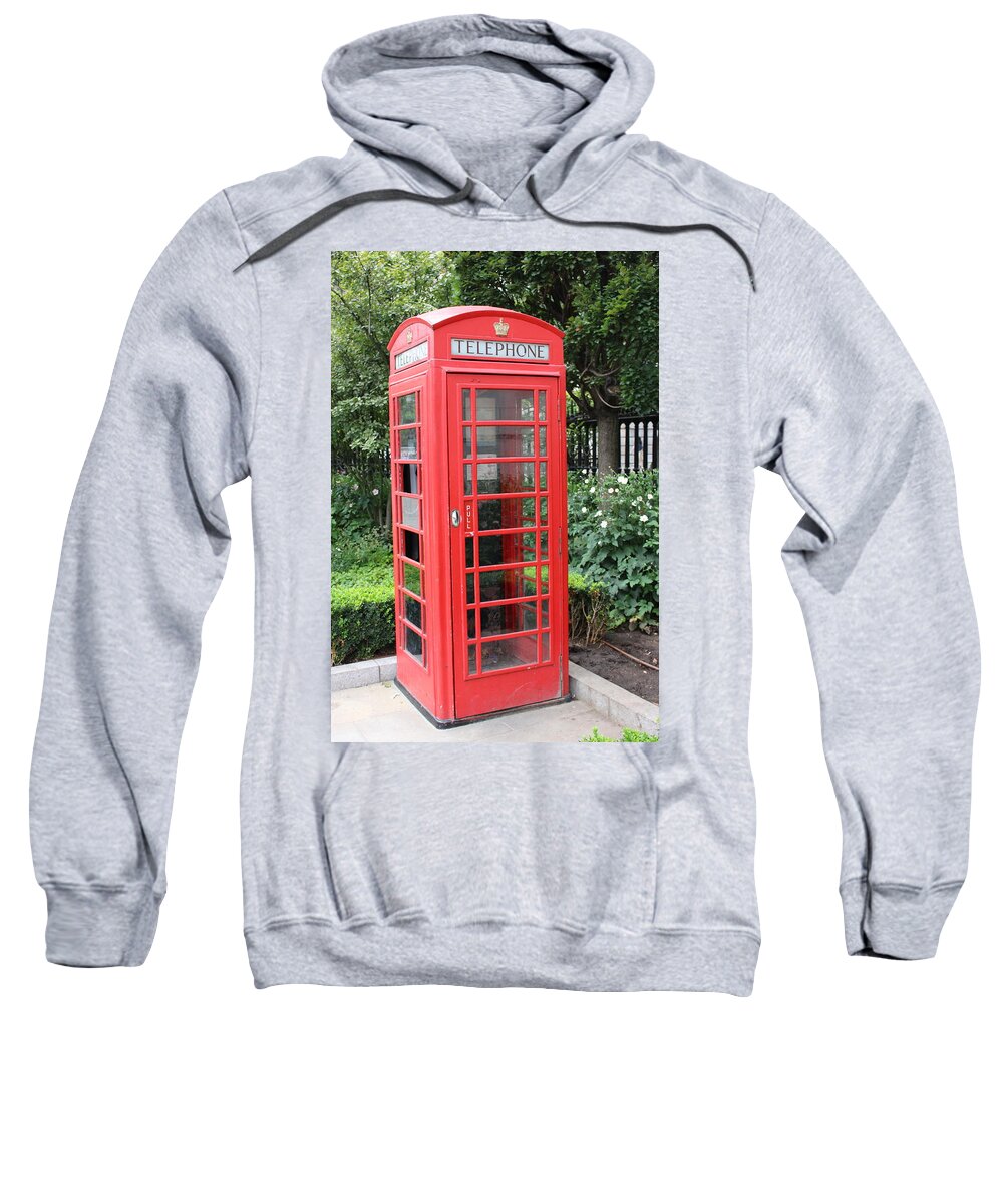 Telephone Booth Sweatshirt featuring the photograph Royal Telephone Booth by Laura Smith