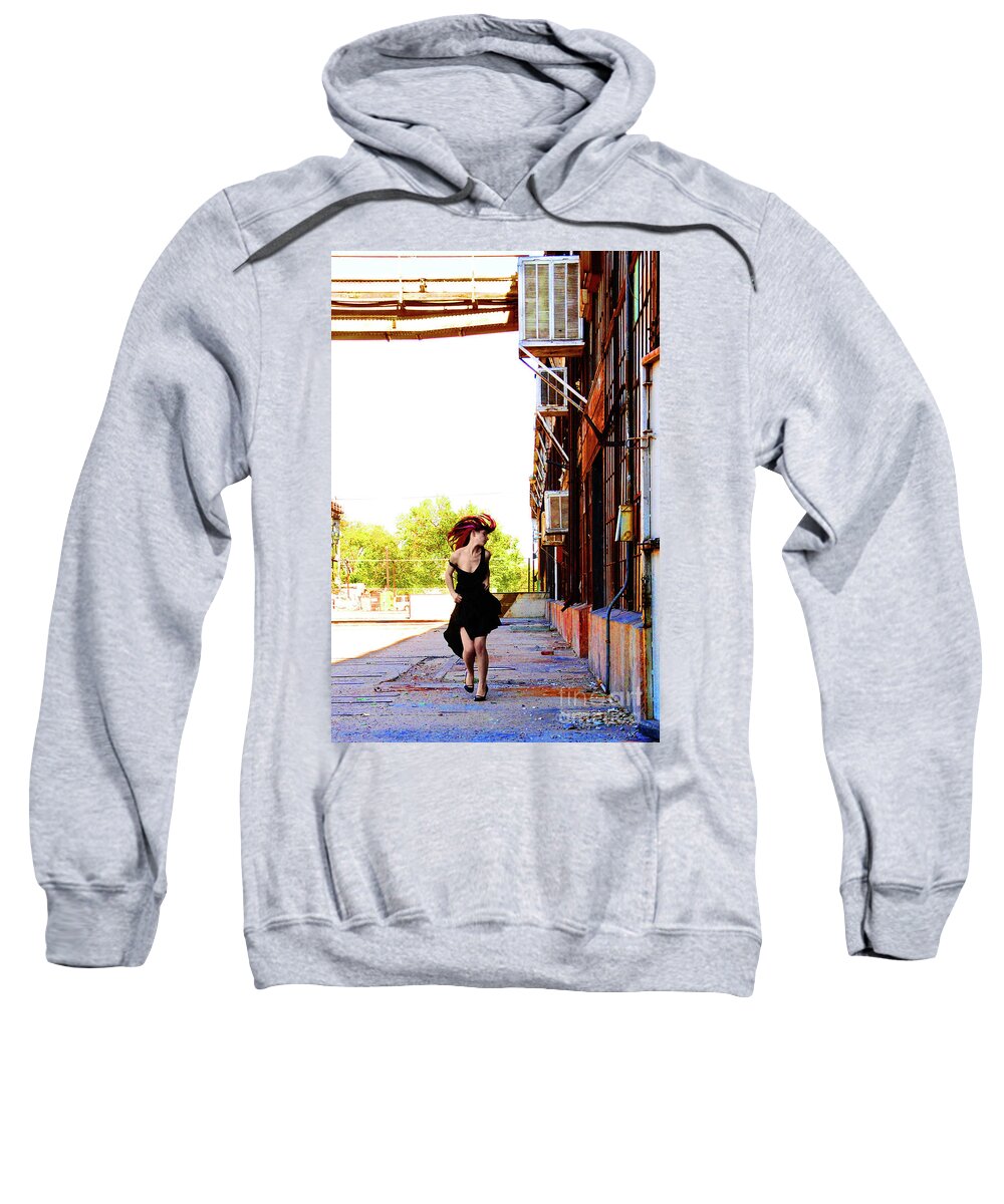 Girl Sweatshirt featuring the photograph Running From The Rave by Robert WK Clark