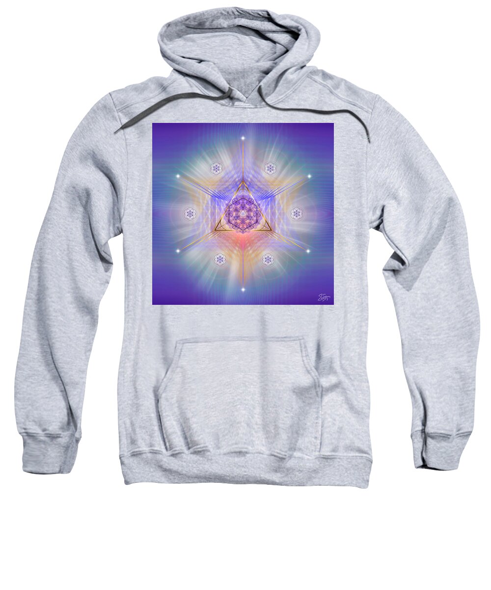 Endre Sweatshirt featuring the digital art Sacred Geometry 734 by Endre Balogh