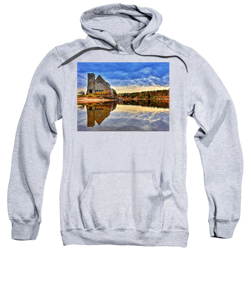 Old Stone Church Sweatshirt featuring the photograph Seeing Double by Monika Salvan