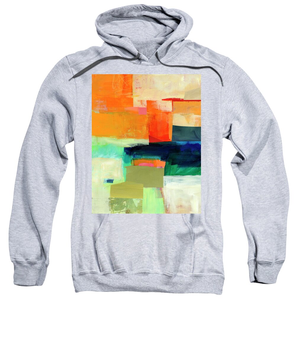 Abstract Art Sweatshirt featuring the painting Shoreline #7 by Jane Davies