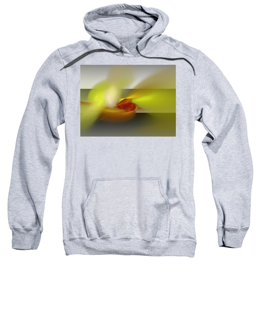 Art Sweatshirt featuring the digital art Signals Through the Flames by Jeff Iverson