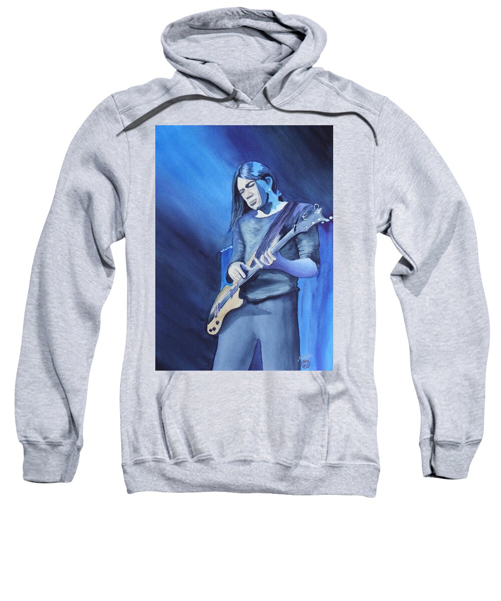 Guitar Sweatshirt featuring the painting Jazz Man by Kelly Miyuki Kimura