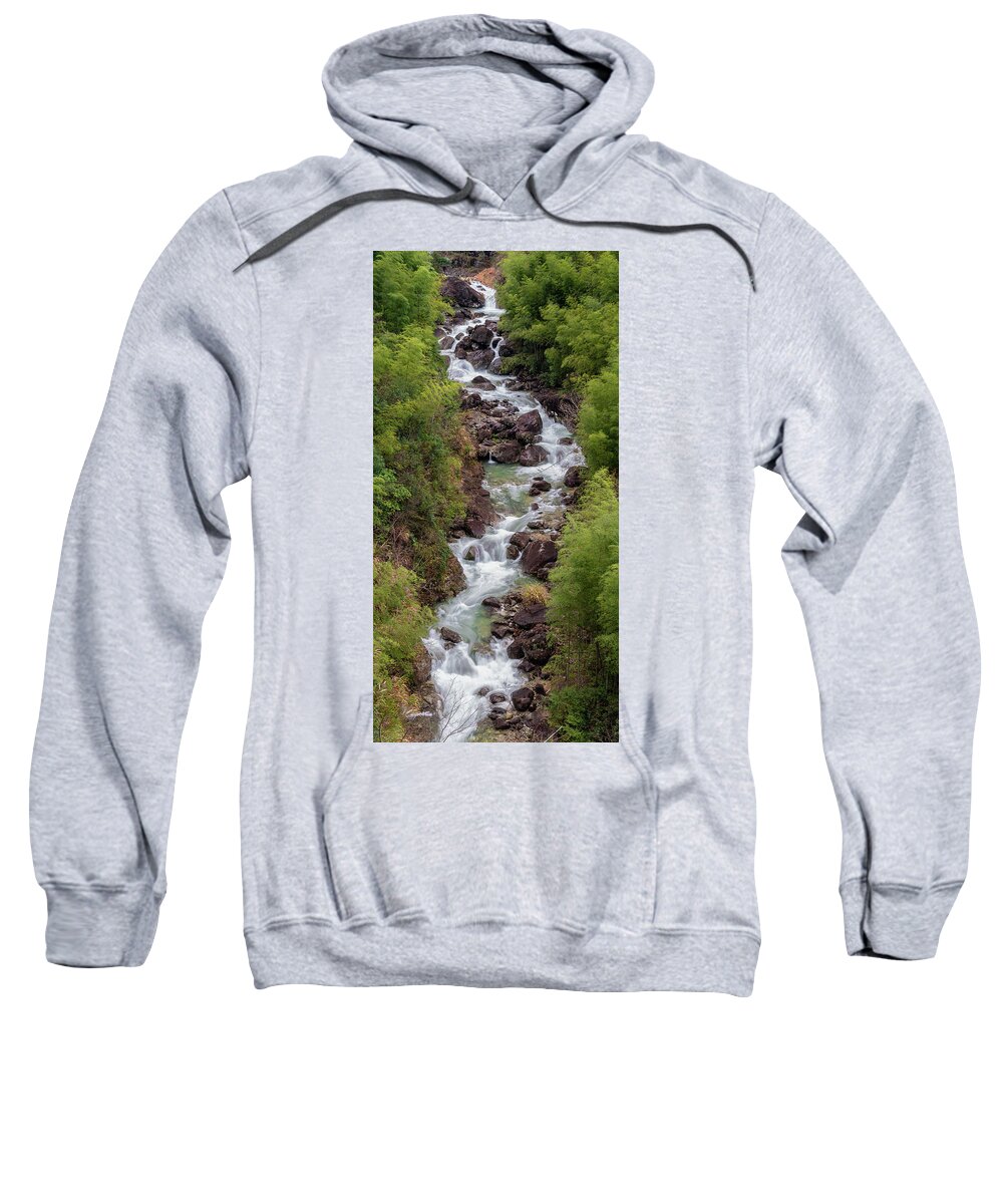 Cascade Sweatshirt featuring the photograph Small Cascade 1x2 Vertical by William Dickman