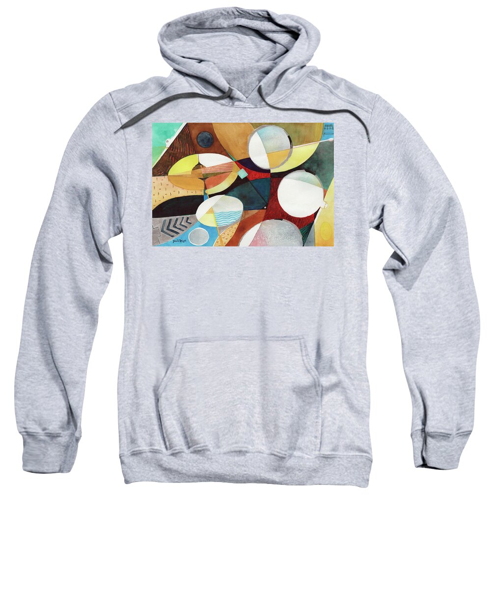 Drums Sweatshirt featuring the painting Snare and Hi-Hat by David Ralph