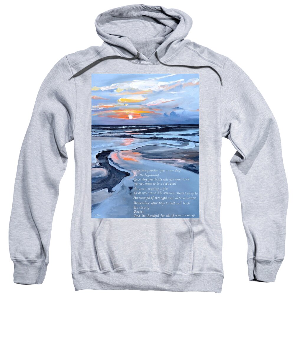 Recovery Sweatshirt featuring the painting Sobriety Encouragement Painting by Donna Tuten