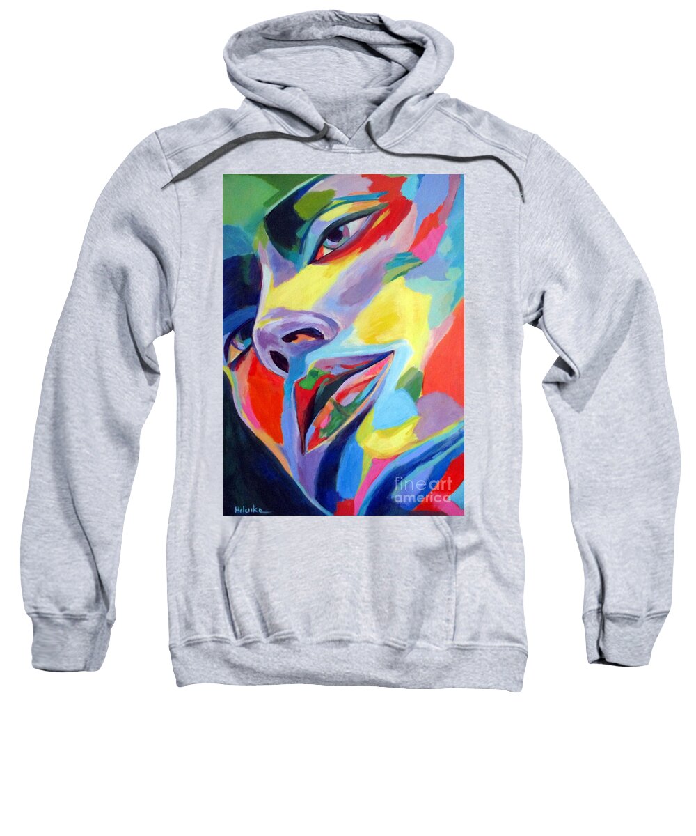 Affordable Paintings For Sale Sweatshirt featuring the painting Spellbound heart by Helena Wierzbicki