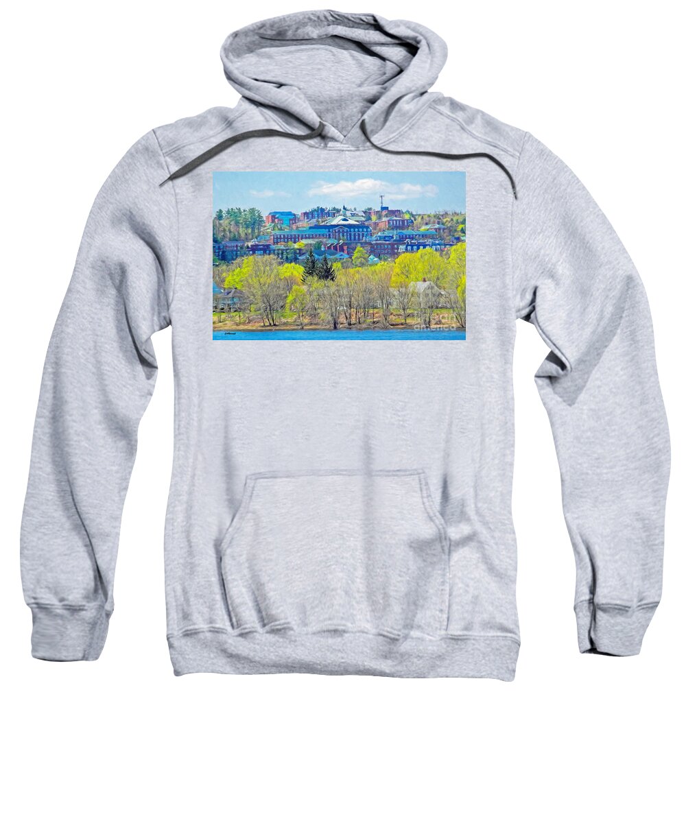 Weeping Willows Sweatshirt featuring the photograph Spring Campus by Carol Randall