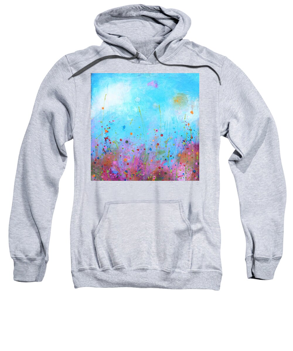 Acrylic Sweatshirt featuring the painting Spring Fling by Brenda O'Quin