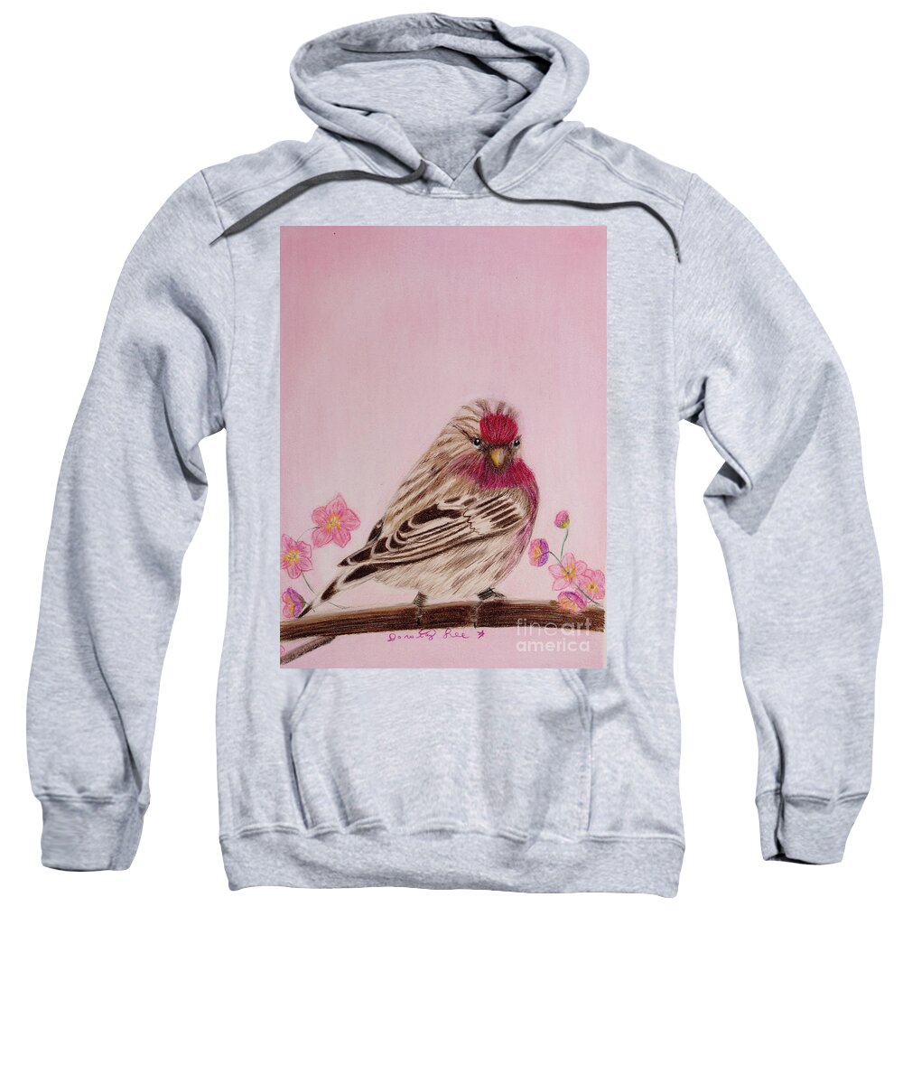 Art Sweatshirt featuring the painting Springtime Visitor by Dorothy Lee
