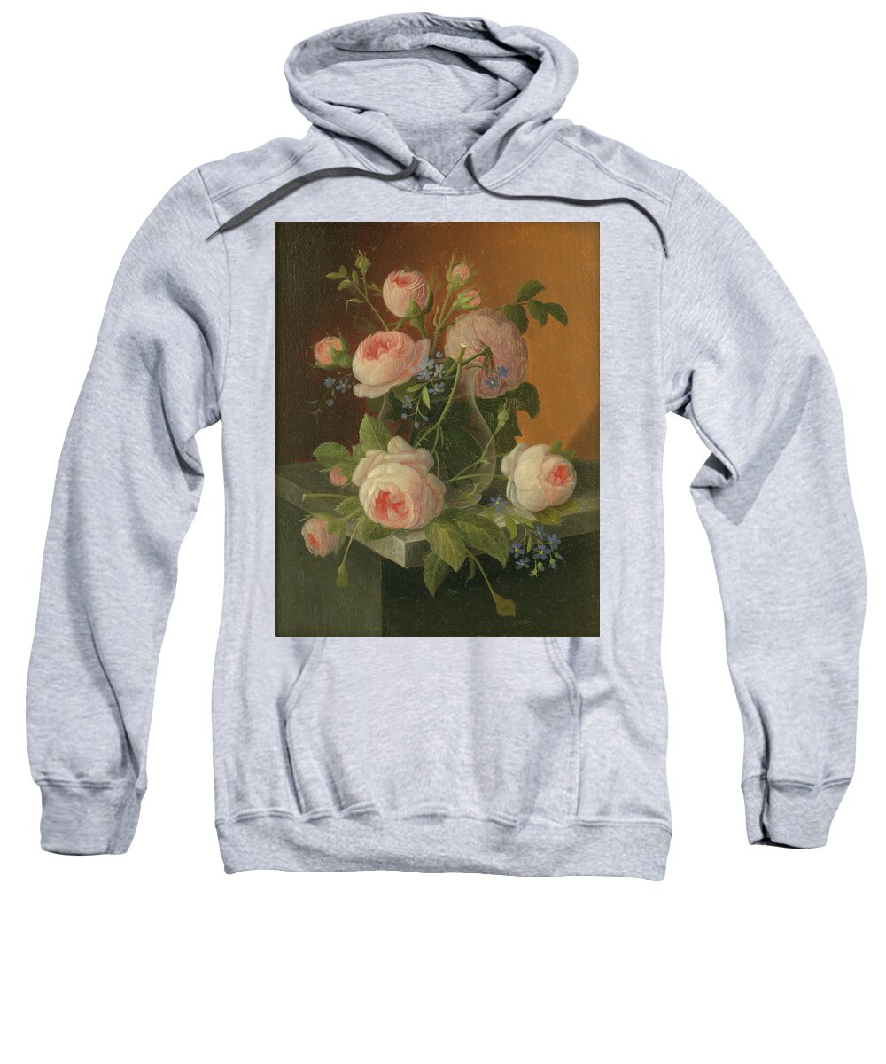 Still Sweatshirt featuring the painting Still Life with Roses, circa 1860 by Severin Roesen