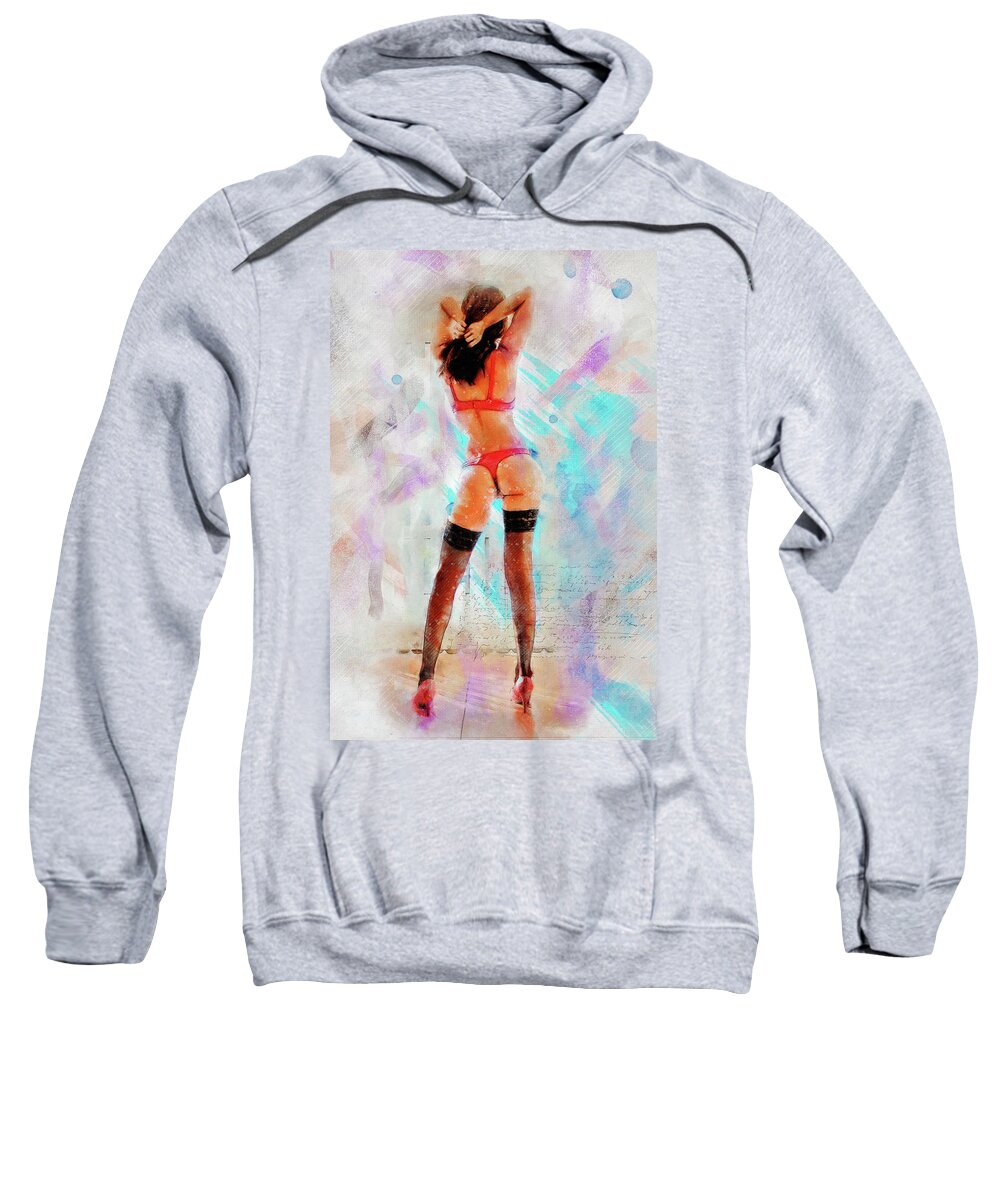 Woman Sweatshirt featuring the digital art Stockings by Rob Smith's